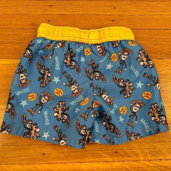 Disney Pixar Toy Story Woody Bullseye Blue Swim Trunks - Picture 2 of 4
